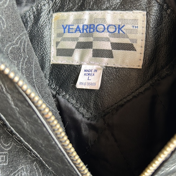 90s Leather Coat, with shoulder pads (Women L) - Picture 2 of 5